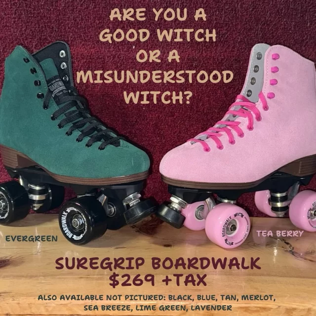 We have #Wicked cool skates for sale in our pro shop. #rollerskating  #skating  #skates  #mysk8moves  #whyIsk8  #whyIskate #allskateforward  #skatelife @wickedmovie