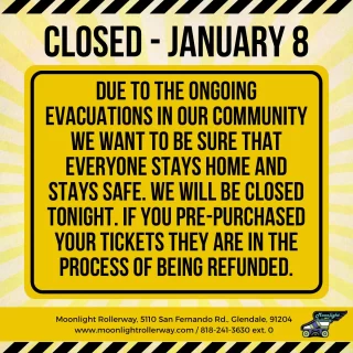 With deep concern for our community and our employees we have decided to close Moonlight for Wednesday, January 8.