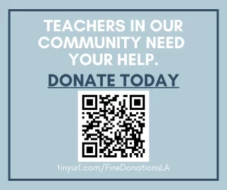 Local schools are going to be reopening in Glendale and Burbank, but quite a few of the teachers have lost their homes. If you are able to help, please take a look at the link in our bio in our link tree.