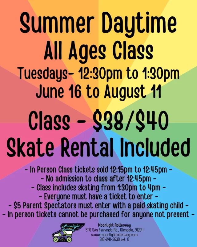 Weekday ALL AGES classes all summer long!